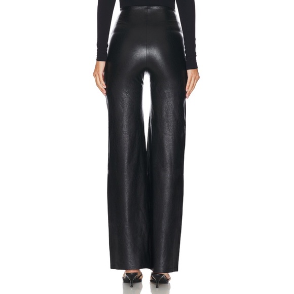 Commando | Women's Black Faux Leather High-Waisted Wide Leg Pants ~ NWT Small - Picture 4 of 11